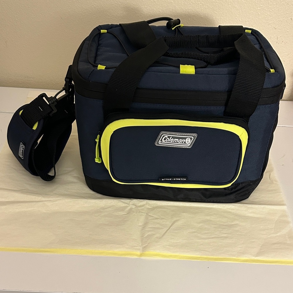 Coleman Blue and Neon Duffel Bag